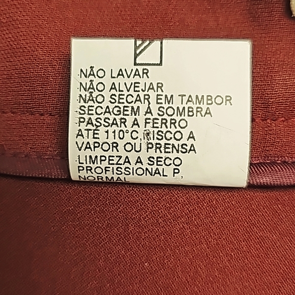 Cris Barros A-Line Skirt Size 36 Burnt Orange Rust Color Thick Fabric Brazilian - Picture 8 of 8